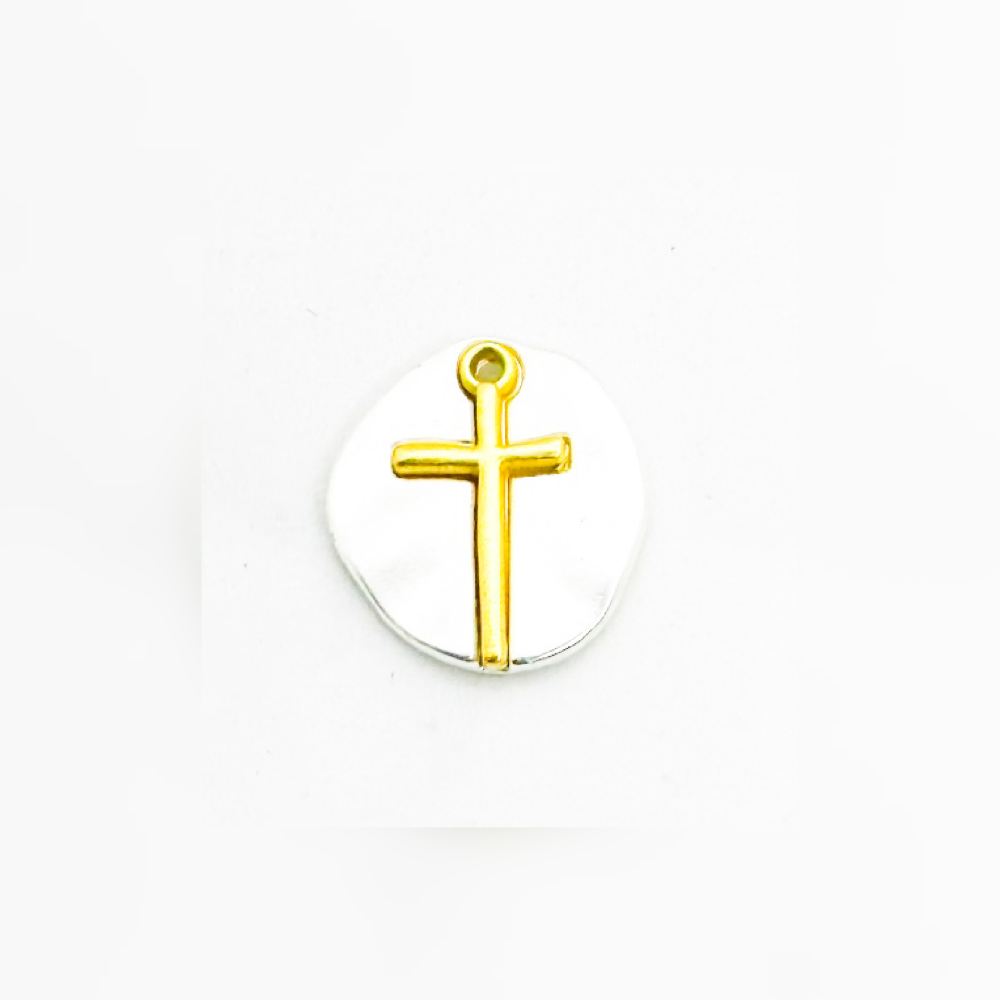 2-Tone Cross Charm