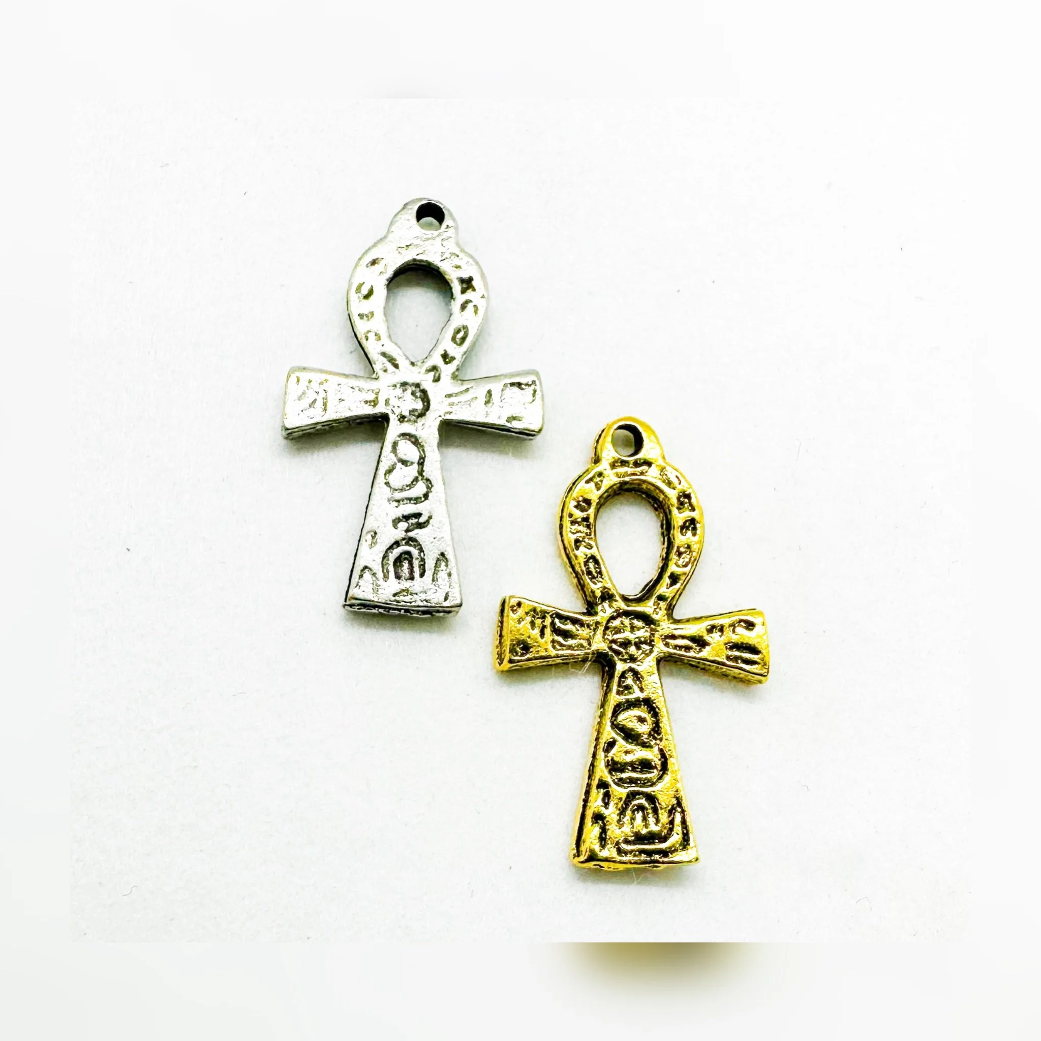 Ankh Script Charm