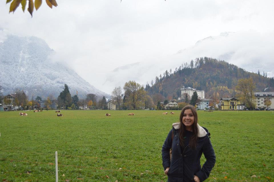 November in Interlaken, Switzerland! I didn't go up to the mountains so I was fine with a coat, sweater, and warm boots.