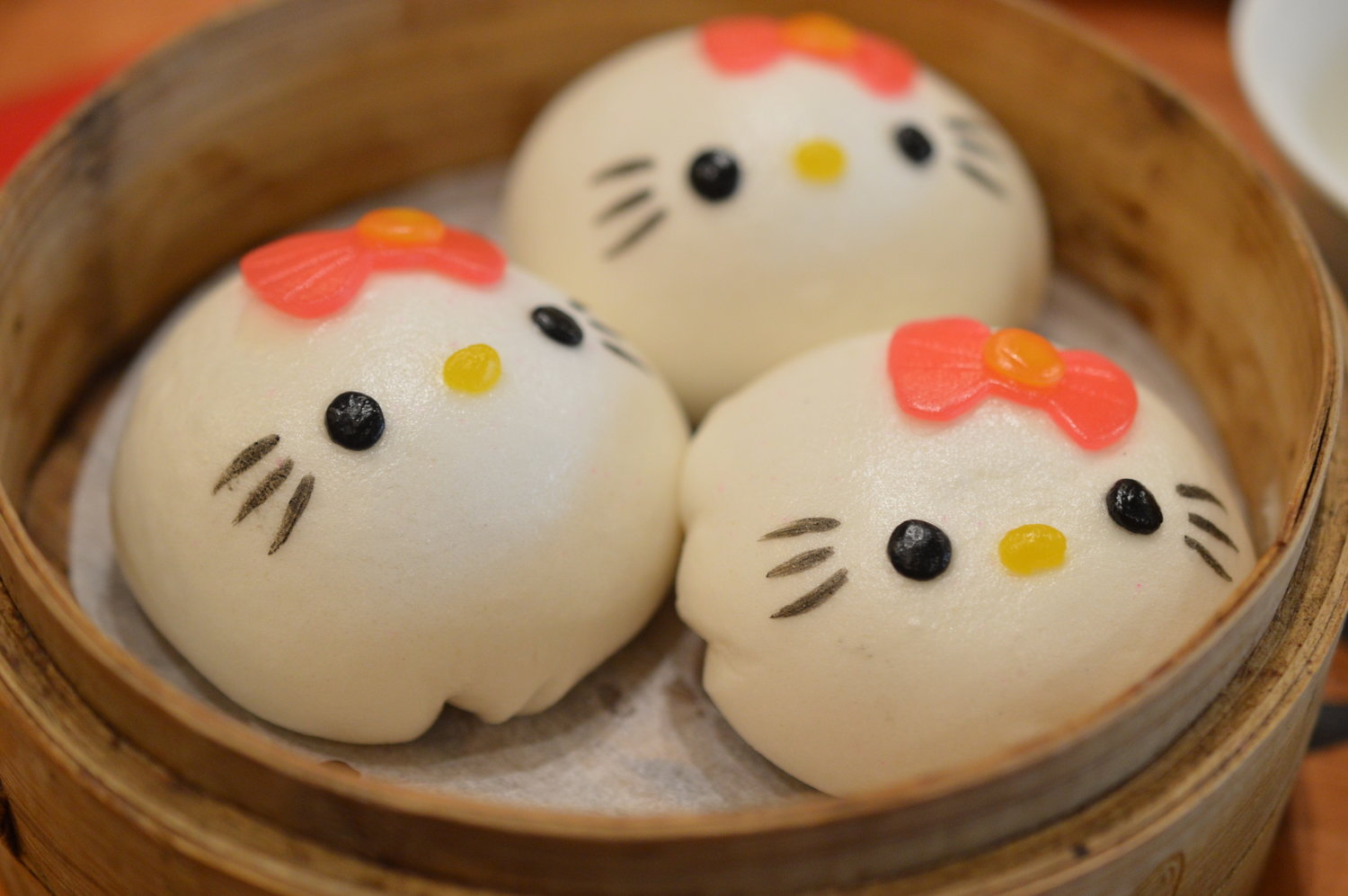 Hello Kitty dumplings from the Hello Kitty Restaurant in Kowloon
