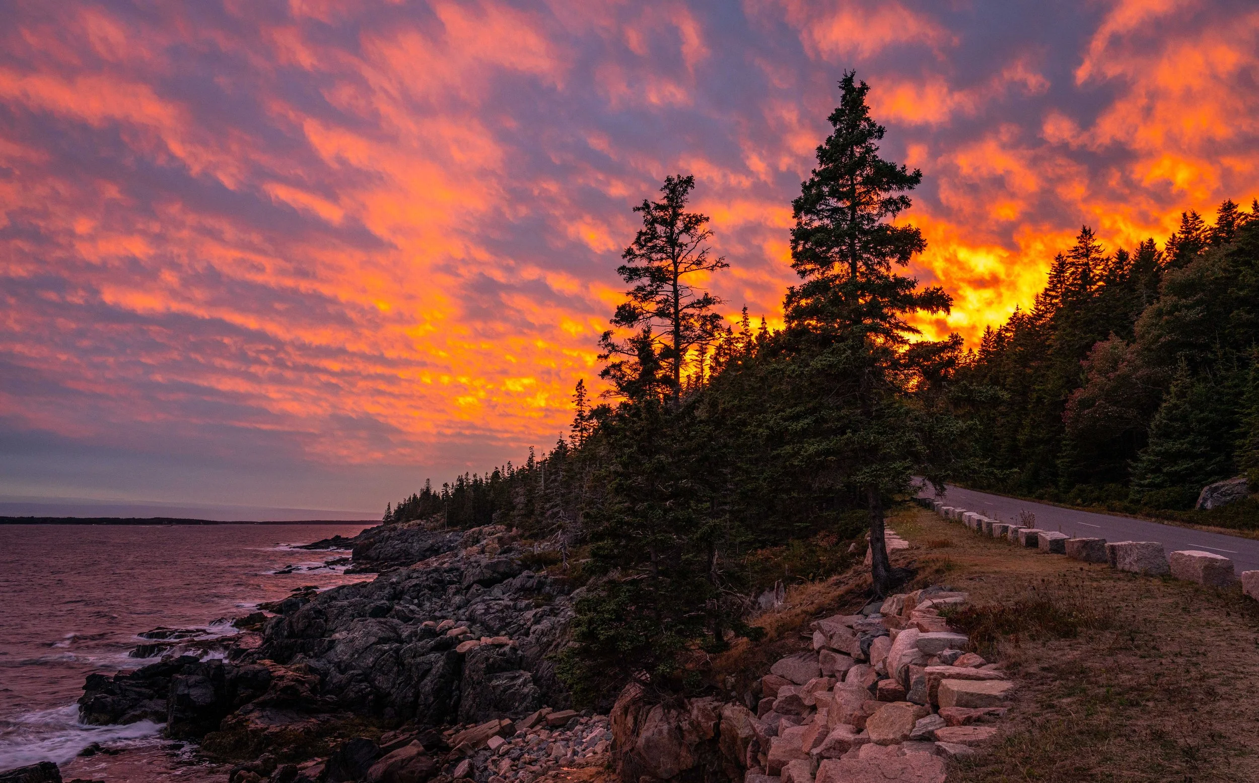 HuntersHead Sunset Acadia NP Fall 2025