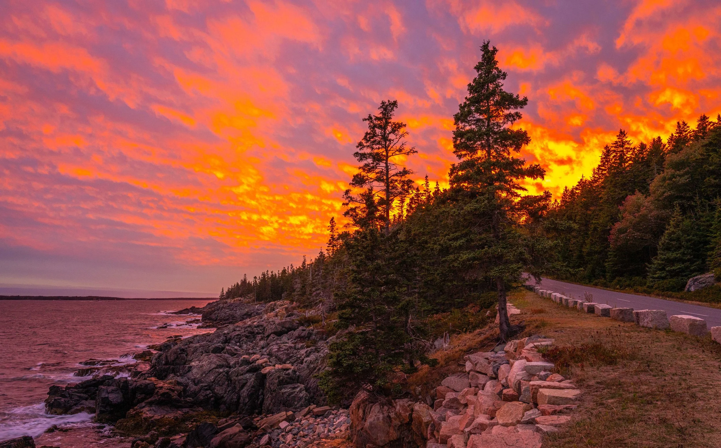 Hunters Head Sunset Acadia NP Fall 2025