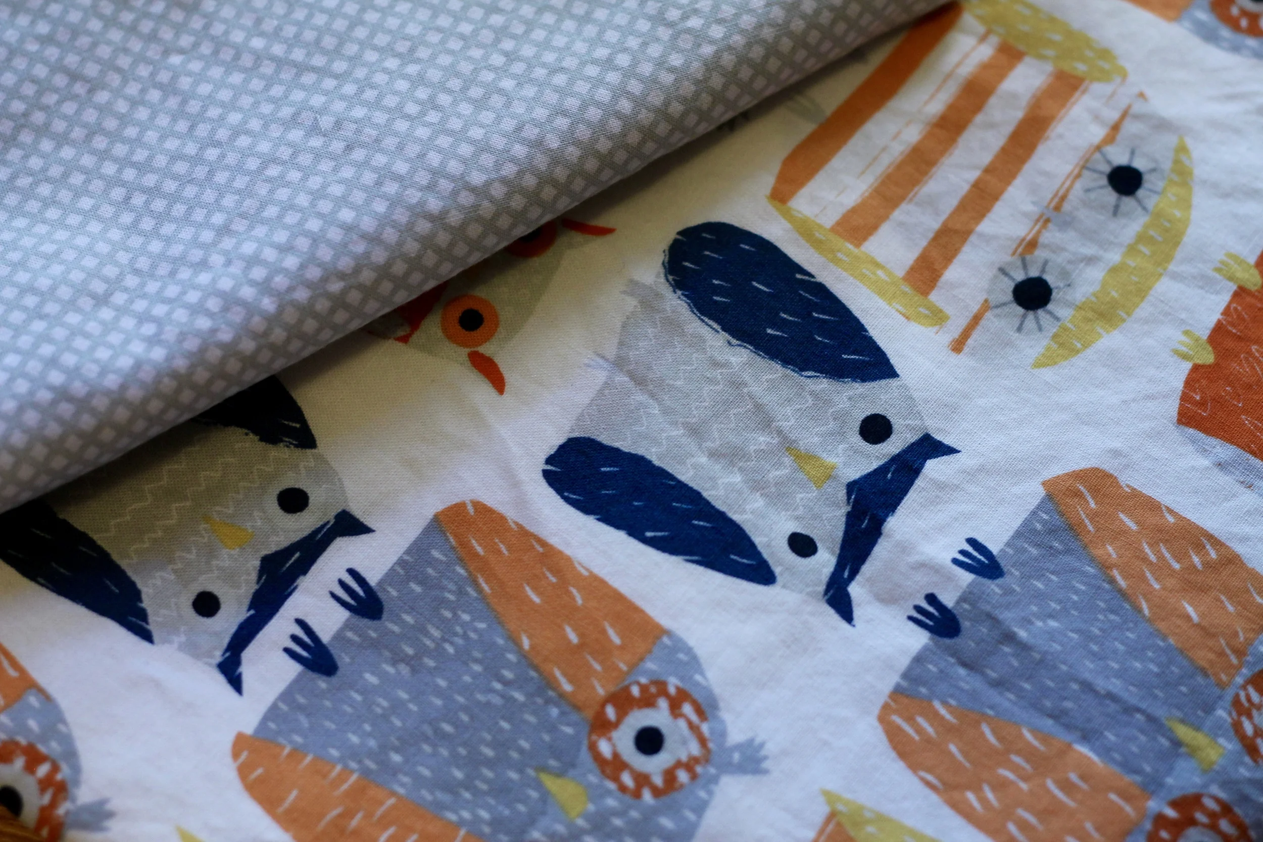 Coordinating fabric (Cotton and Steel) came from our local quilting shop, Calico Gals. 