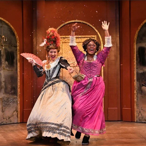 Happy opening Sue&ntilde;o! Congratulations to all involved 🎉 @trinity_rep 

(P.S. I&rsquo;ll post my build photos soon 😵&zwj;💫🥴 I did help stripe and sleeve this pink dress though!) 
Production Photos by Mark Turek