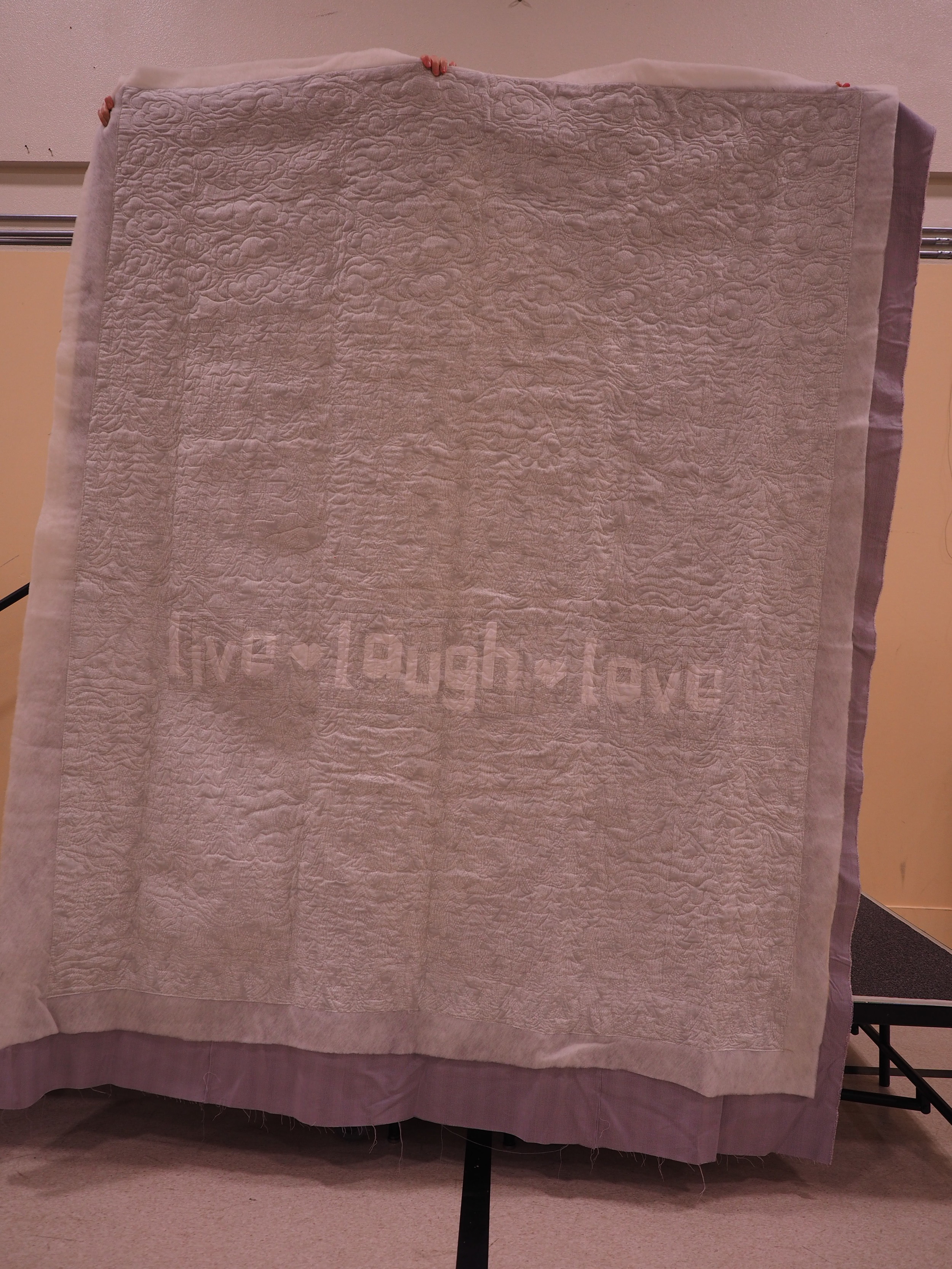  Kristan Collins  Live, Laugh, Love Wedding Quilt  Quilted by Nancy Stovall 