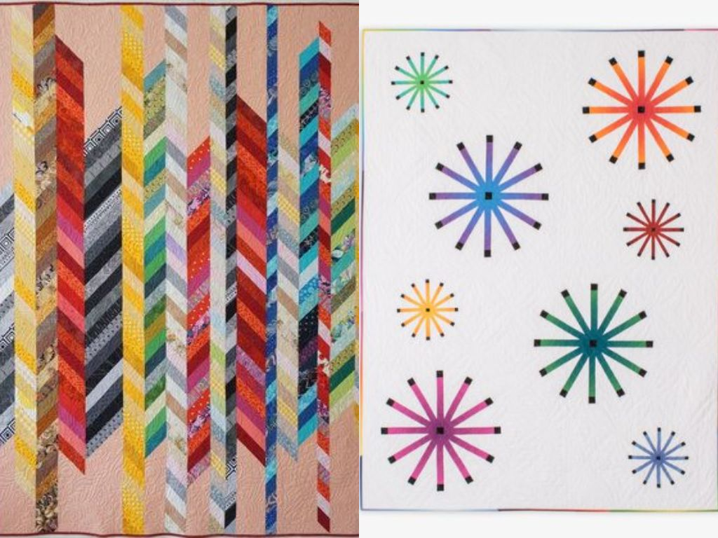 Left: Herringbone Quilt Workshop with Irena Right: Dingbats Redux Workshop with Sam