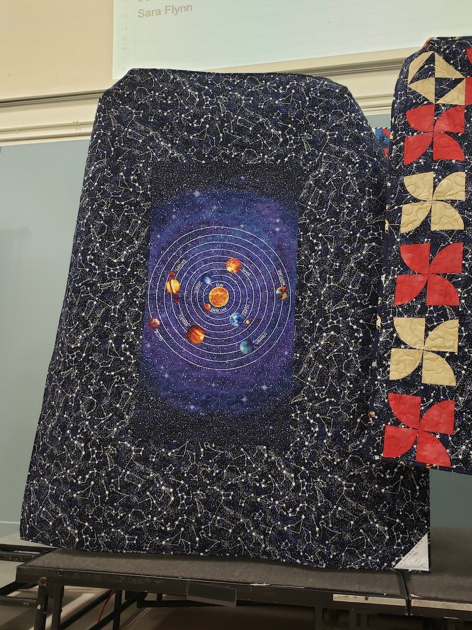 Reverse of Malcolm's Birthmas Quilt by Erin Case