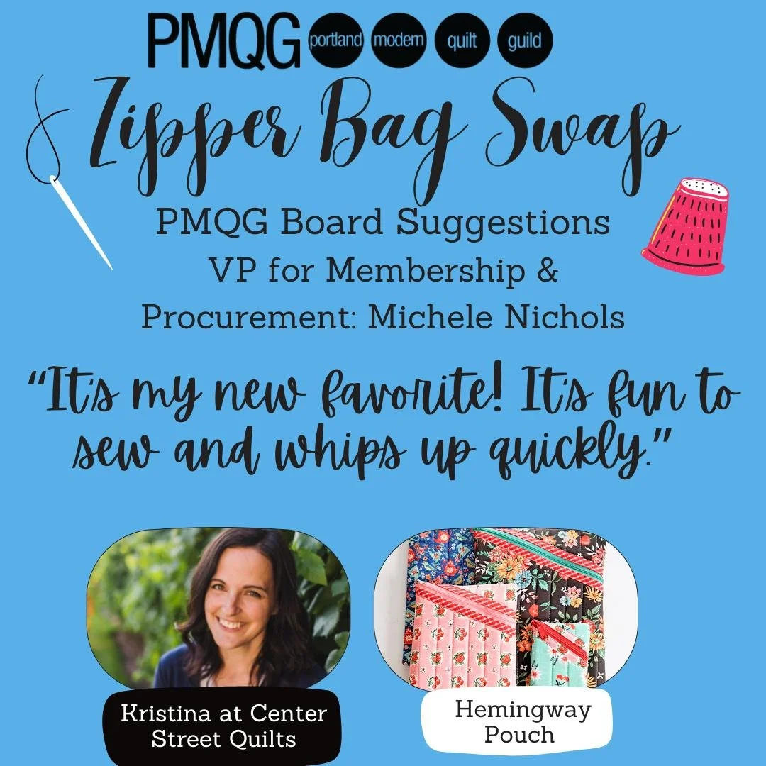 ✨ Zipper Bag Swap Inspiration! ✨

From Michele, our wonderful VP of Membership 💕

She&rsquo;s loving Kristina&rsquo;s Hemingway Pouch &mdash; her new favorite make! This pouch features a clever design, sews up quickly, and makes the perfect swap gif