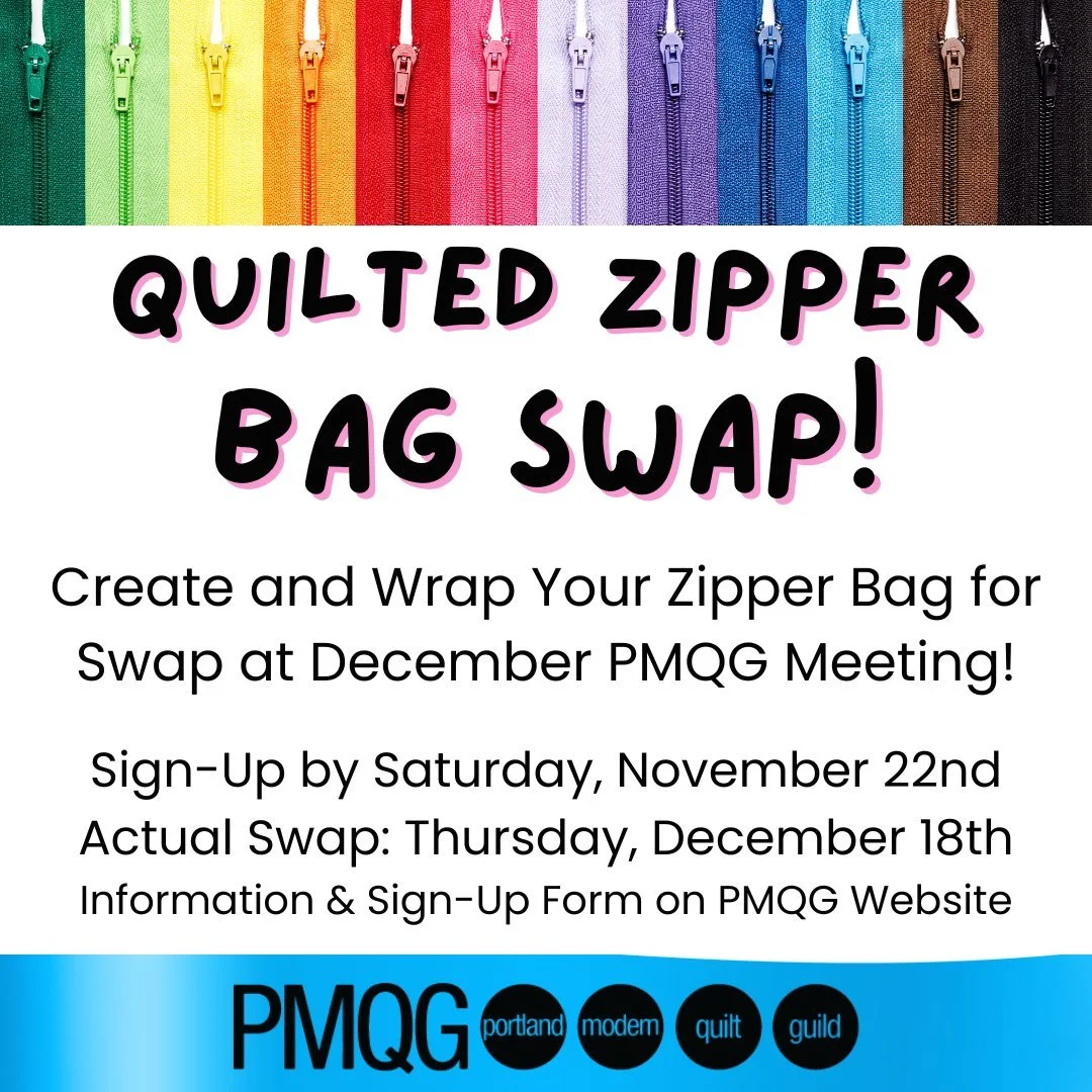 🚨 Last Day to Sign Up! 🚨
Join the 2025 Holiday Party PMQG Zipper Bag Swap!

We&rsquo;re kicking off the season with one of our favorite traditions &mdash; the Zipper Bag Swap &mdash; and we&rsquo;d love for you to be part of the fun! ✨

🧵 How to J