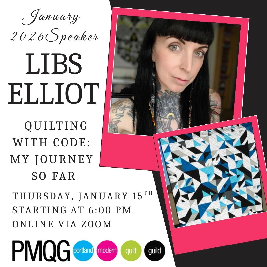 🧵💻 January Guest Lecture: Libs Elliott

Join us for Quilting with Code: My Journey So Far, an inspiring lecture by textile artist and designer Libs Elliott, whose work blends generative design with traditional handcraft.

This ongoing project explo