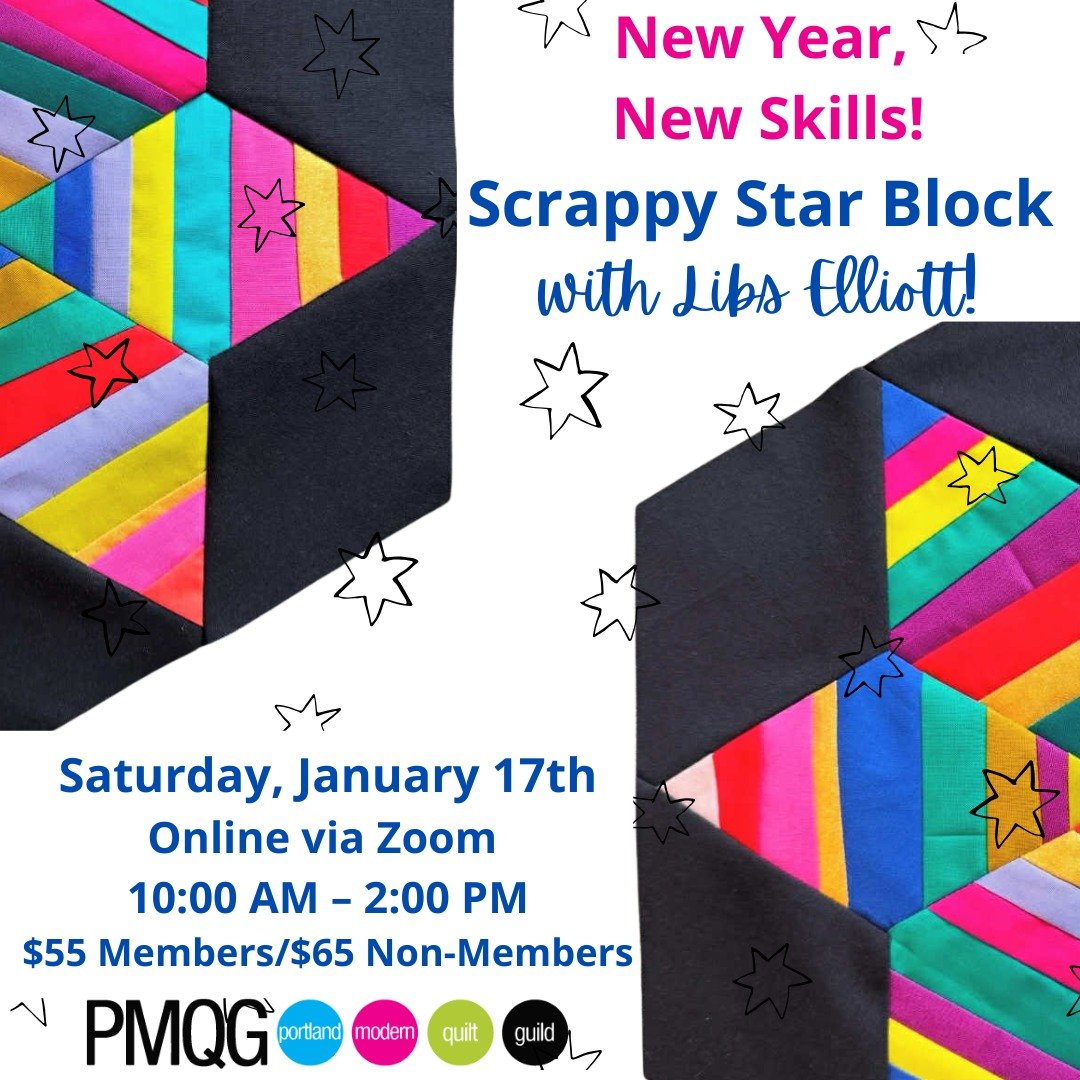 New Year, New Skills: January Workshop
Scrappy Star Block with Libs Elliott! ⭐
Few Spots Left! Grab Yours Soon!

Kick off the new year by expanding your quilting skills and diving into creative play! Join renowned quilter Libs Elliott for a hands-on,