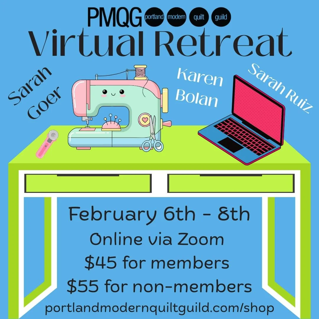 🧵 Less Than Two Weeks to Go! PMQG Virtual Retreat 🧵
Stay warm, settle in, and make something you love.

With just two weeks left, now&rsquo;s the perfect time to claim your spot at the PMQG Virtual Retreat. Spend a winter weekend quilting from home
