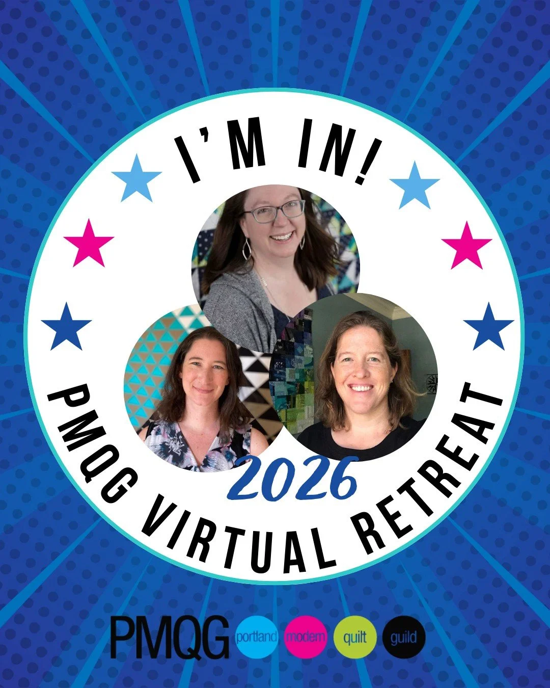 The PMQG Virtual Quilt Retreat kicks off tonight! 🧵

Have a wonderful time, soak up the inspiration from our speakers, and we can&rsquo;t wait to see your beautiful quilts come together. 💕

📅 Friday, February 6 | 5:00 PM through
📅 Sunday, Februar
