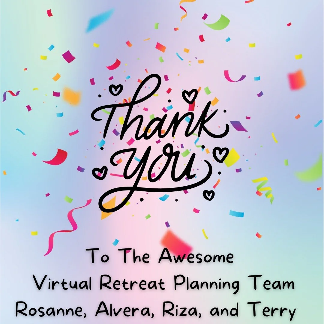 HUGE thank you to our amazing virtual retreat planning team! 💻🧵 Your time, care, and creativity made this retreat feel welcoming, joyful, and truly connected&mdash;no matter the distance.

We&rsquo;re also incredibly grateful for our fantastic lect
