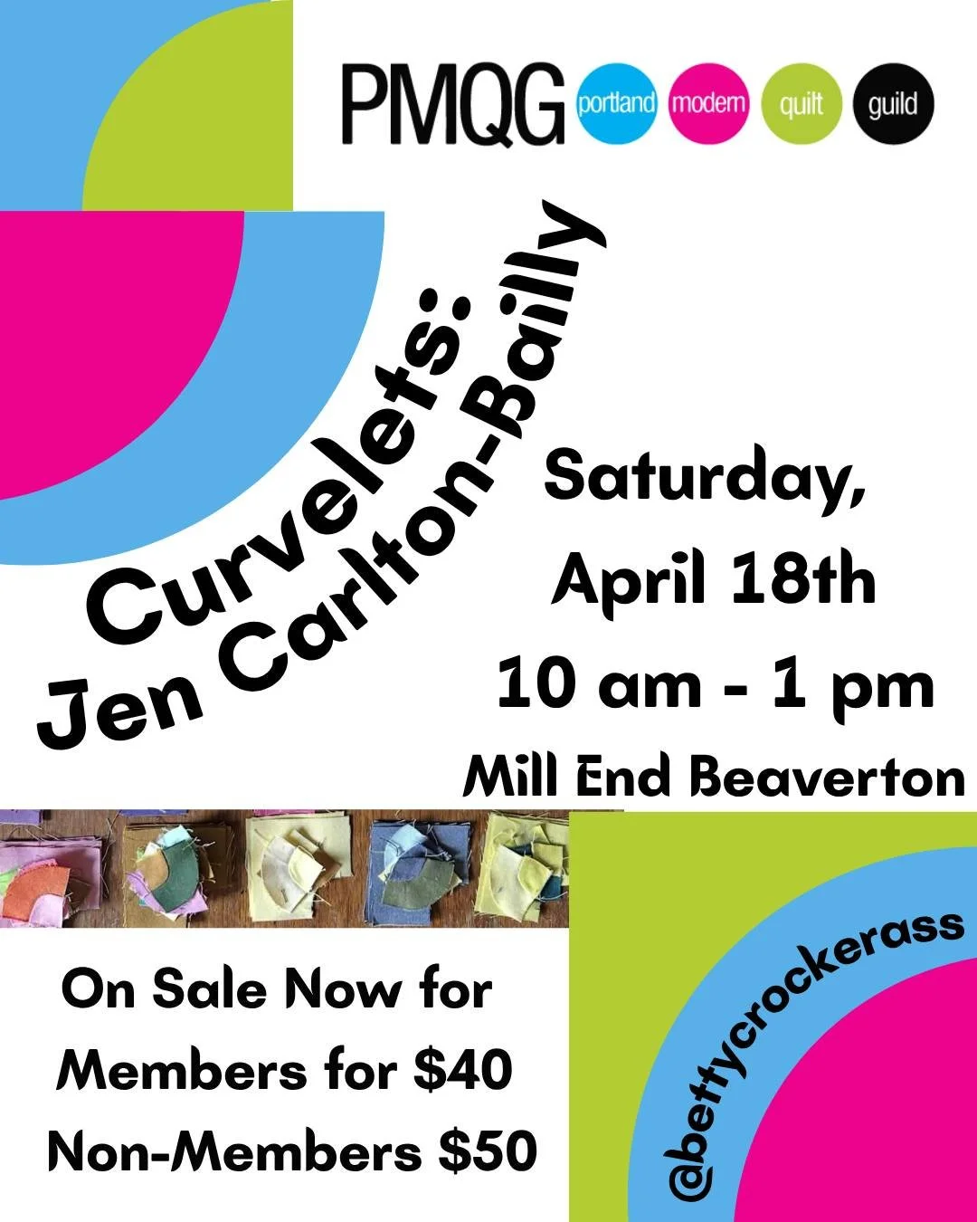 No April Fool&rsquo;s here&mdash;just seriously cute curves! ✂️🧵

Itty bitty curves, big fun! Join us for Curvelets, a hand-sewing workshop with Jen Carlton-Bailly where you&rsquo;ll learn to prep, mark, cut, and piece together tiny 1-inch curves&md