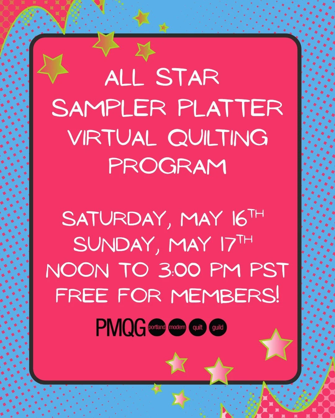 🧵✨ Last chance to register for the All-Star Sampler Platter Virtual Program!

Don&rsquo;t miss this dynamic live virtual event featuring 18 incredible quilt teachers and 18 inspiring demonstrations&mdash;packed with creative ideas, techniques, and i