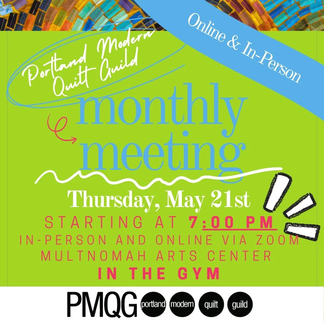 PMQG May Lecture: Ellie Lum of Klum House

Thursday, May 21st
Starting at 7:00 pm
At the Multnomah Arts Center &amp; Online via Zoom
New Location! In the GYM!

Topic: How to Make High Quality Bags at Home

Klum House founder Ellie Lum has over twenty