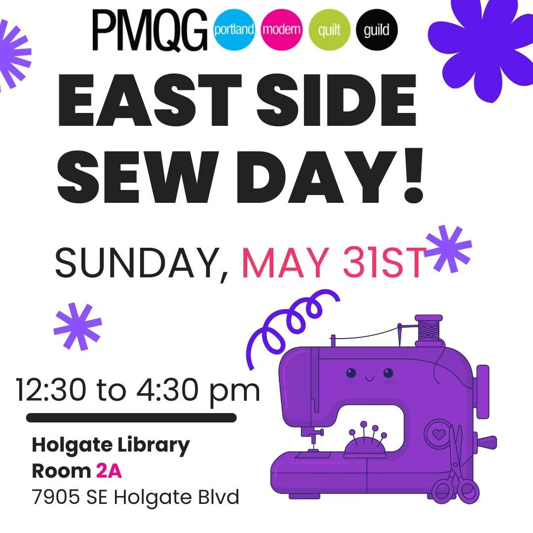 🧵 East Side - PMQG Sew Day!

After a great first meetup, PMQG is excited to bring back our East Side Sew Day&mdash;and we&rsquo;d love to see you again (or for the first time)! 🎉

PMQG East Side Sew Day
📅 Sunday, May 31st | 12:30&ndash;5:30 pm
📍 
