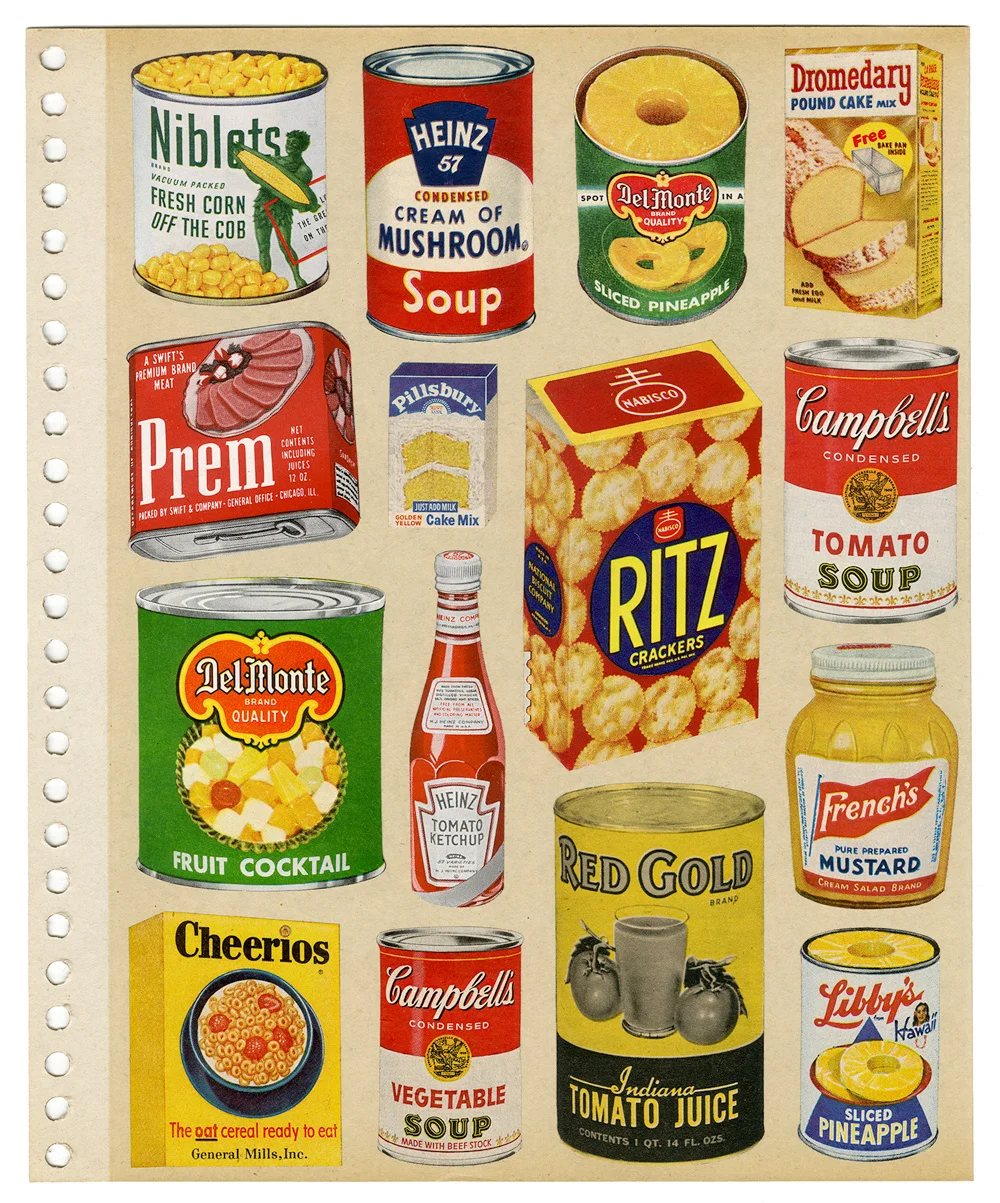 Food Array No. 1 / Collage / 2015 / Available for sale as pair