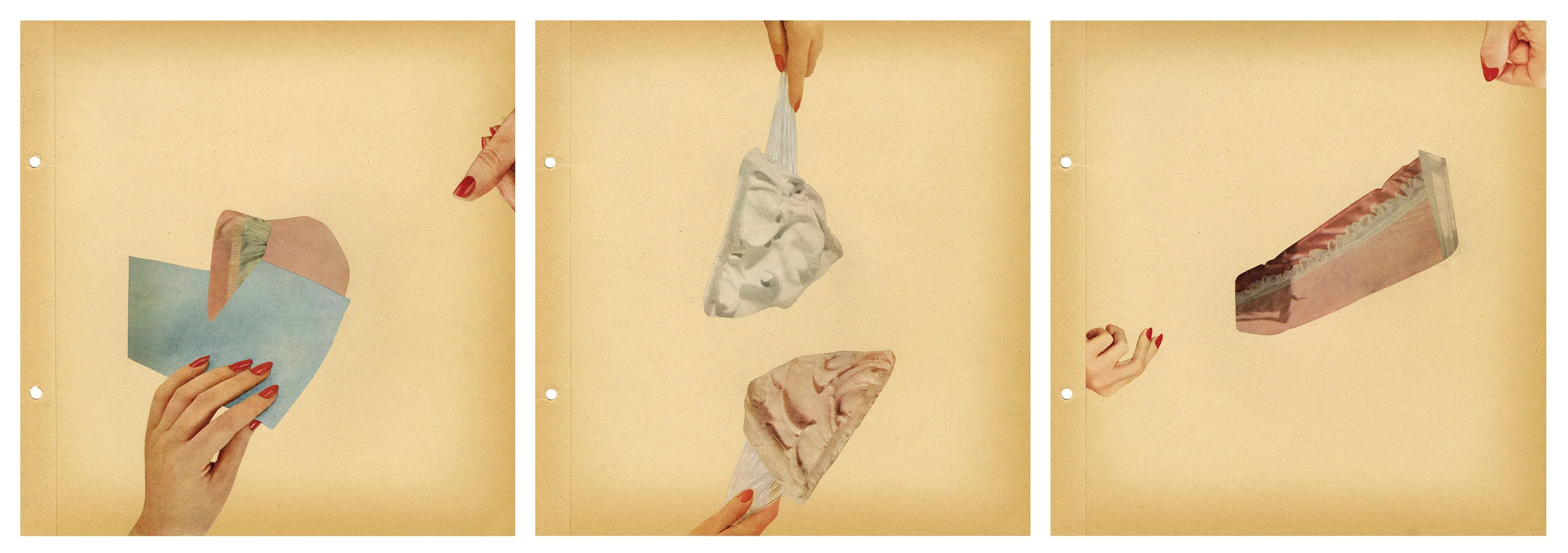 Manicured Choices (triptych) / Collage / 2013