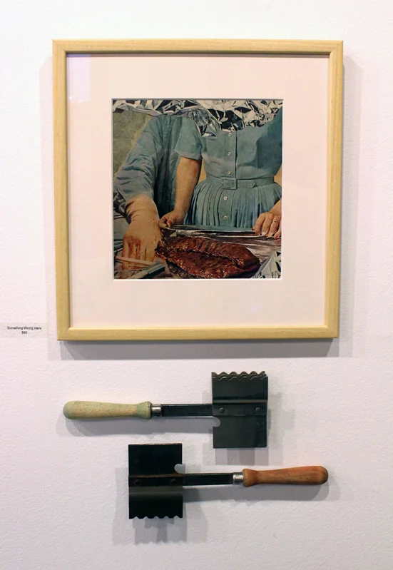 Something Wrong Here / Gallery view with meat cleavers / 2015