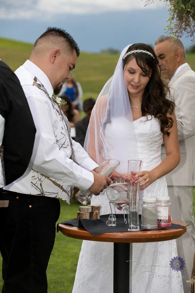 complete wedding, camo wedding, outdoor wedding