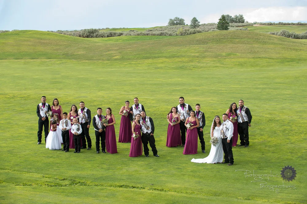 complete wedding, camo wedding, outdoor wedding