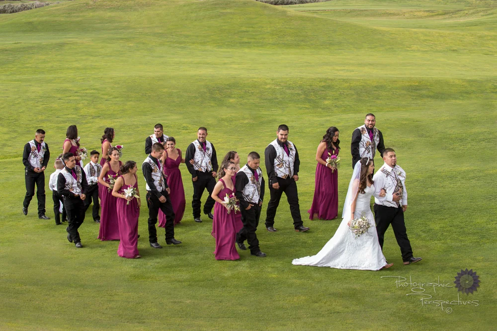 complete wedding, camo wedding, outdoor wedding