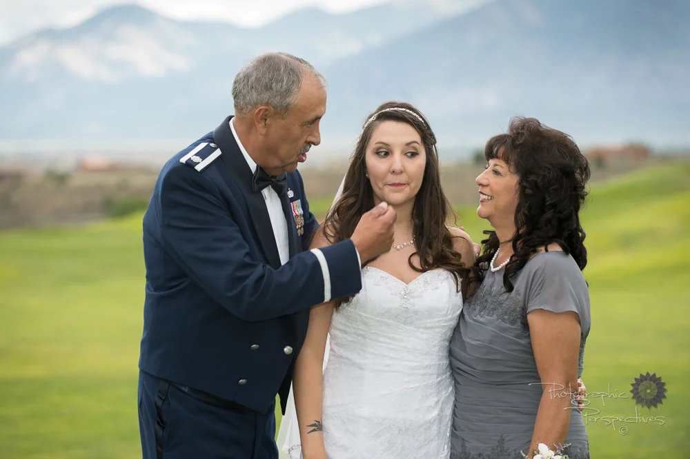 complete wedding, camo wedding, outdoor wedding