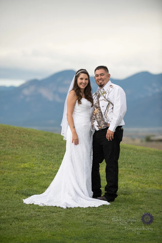 complete wedding, camo wedding, outdoor wedding