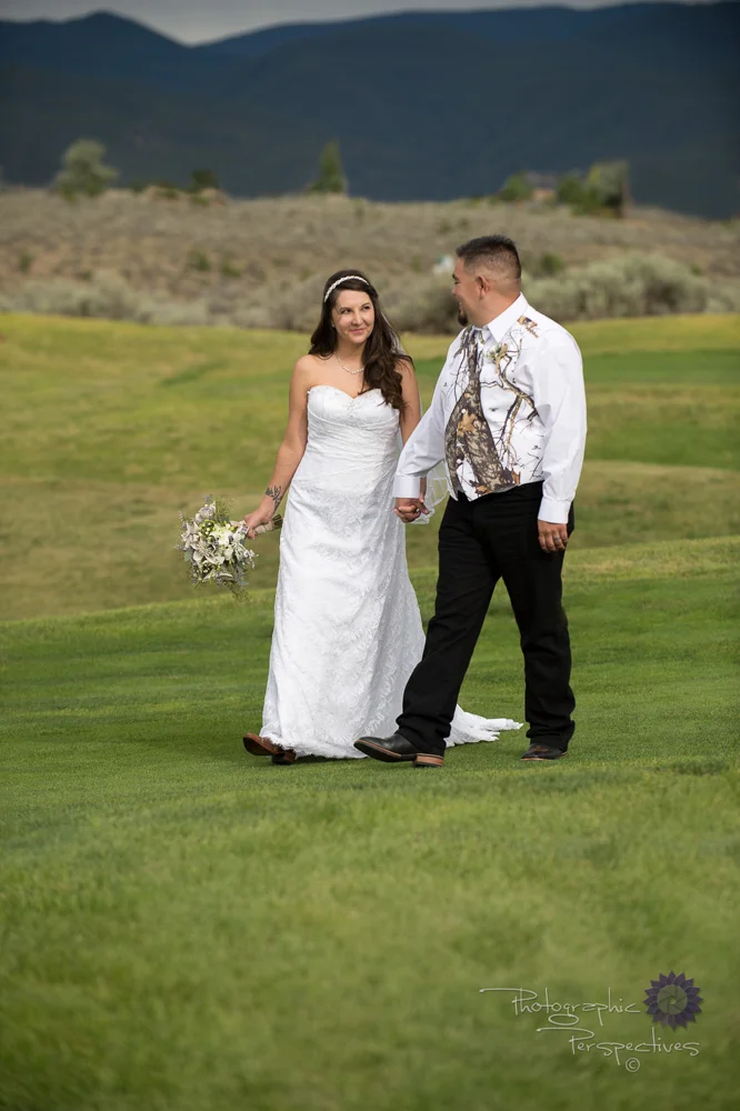 complete wedding, camo wedding, outdoor wedding