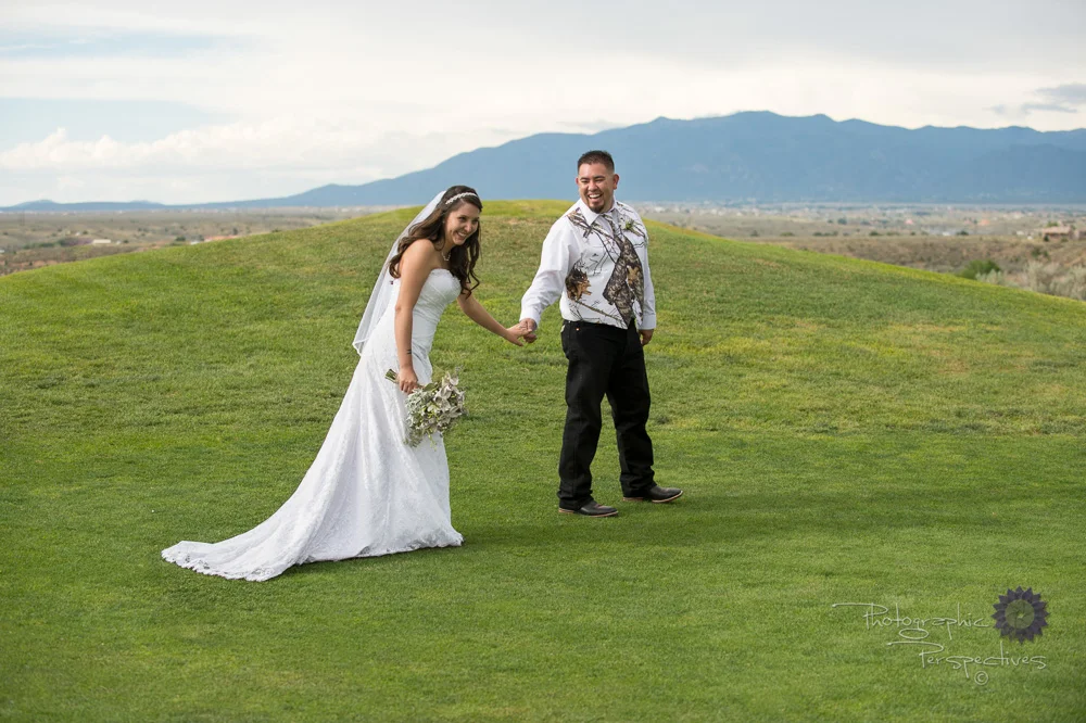 complete wedding, camo wedding, outdoor wedding