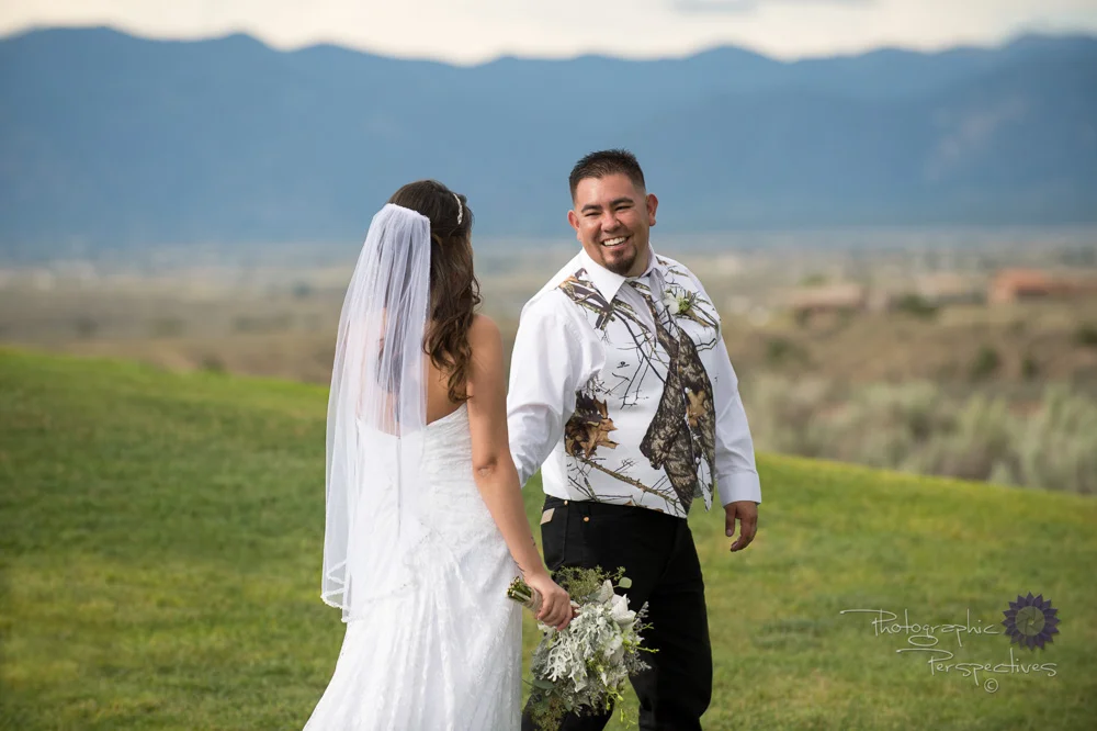 complete wedding, camo wedding, outdoor wedding