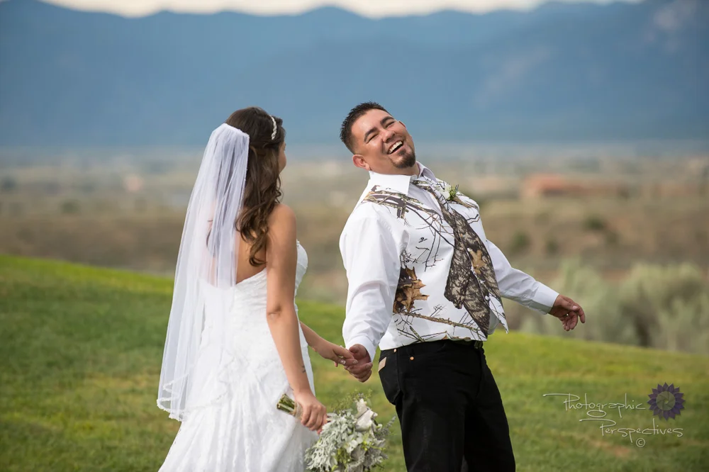 complete wedding, camo wedding, outdoor wedding