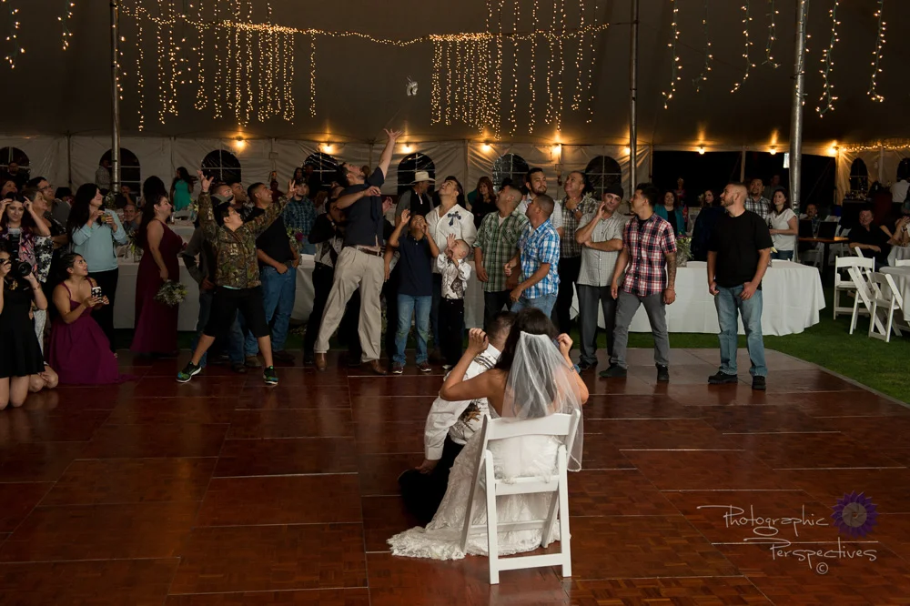 complete wedding, camo wedding, outdoor wedding