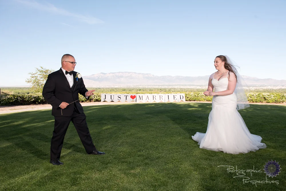 DIY Just Married Sign | New Mexico Wedding | Photographic Perspectives | Couples Session | Wedding Photographers Albuquerque