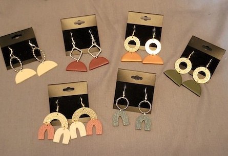 Jewelry with Clay Pieces Earrings
