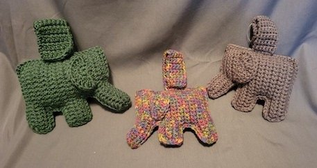 Crochet Elephant Holders