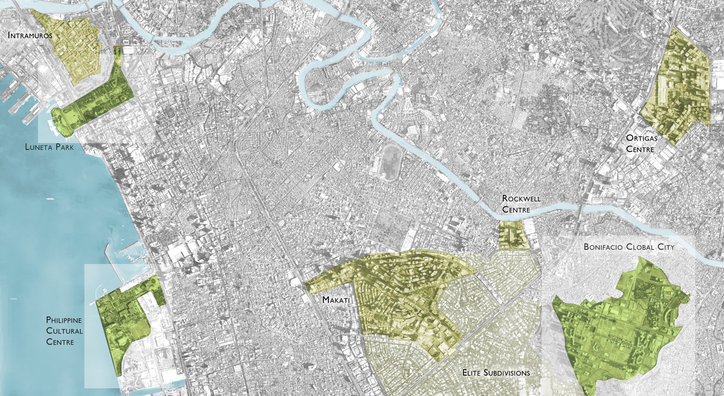 Urban Episodes (Green) and Case Studies (Yellow)