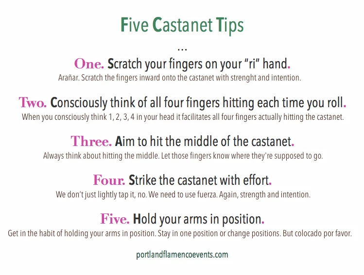 Five Castanet Technique Tips & A Confession