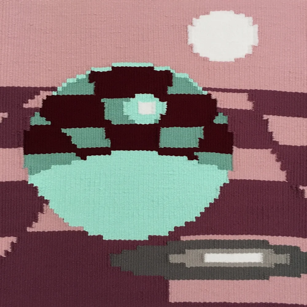    Fuzzy Render   ,  2021 acrylic and cotton 23"x23" 