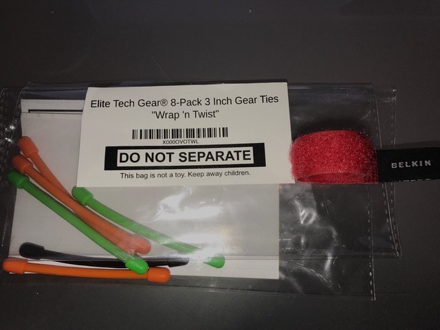 Elite TechGear Ties and Belkin Velcro Cable Tie