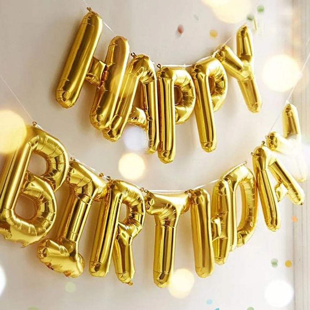 Happy Birthday Balloon Banner (no helium needed - you blow up the letters with a little straw!) Currently available with Prime for just $7.48!