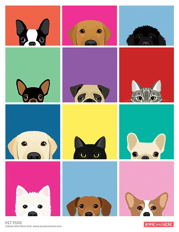 This is just part of a growing collection of peeking cats and dogs. If you would like to see all of the available breeds, please send an email with your request.