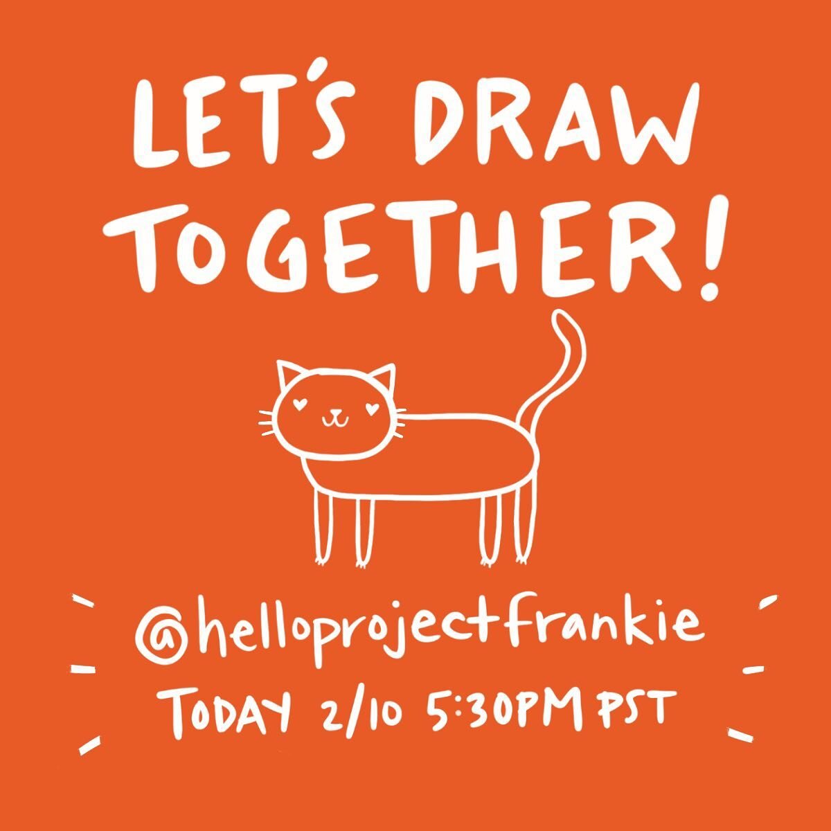 Live drawing tutorial for kids! Learn to draw a valentine cat with Frankie and me at 5:30pm PST today! Follow us on Instagram to join in the fun. Hope to see you there!
.
.
.
.
.
.
.
.
#livedrawingforkids #drawingclassforkids #kidsdrawingclass #kidsa