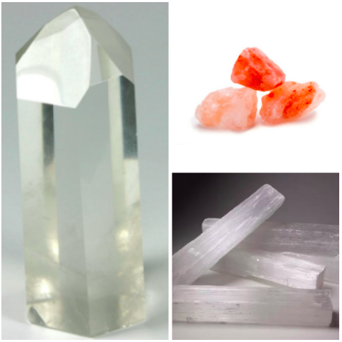 Clear Quartz, Himalayan Salt and Selenite