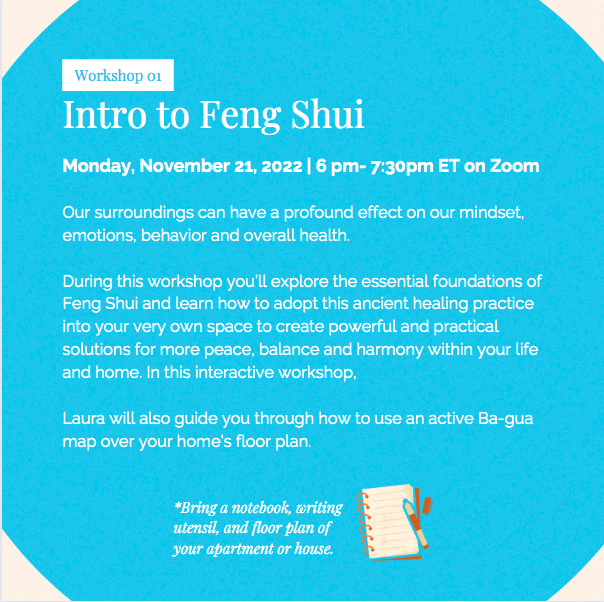 laura cerrano Iamadoptee feng shui for healing workshop wtih feng shui manhattan about.png