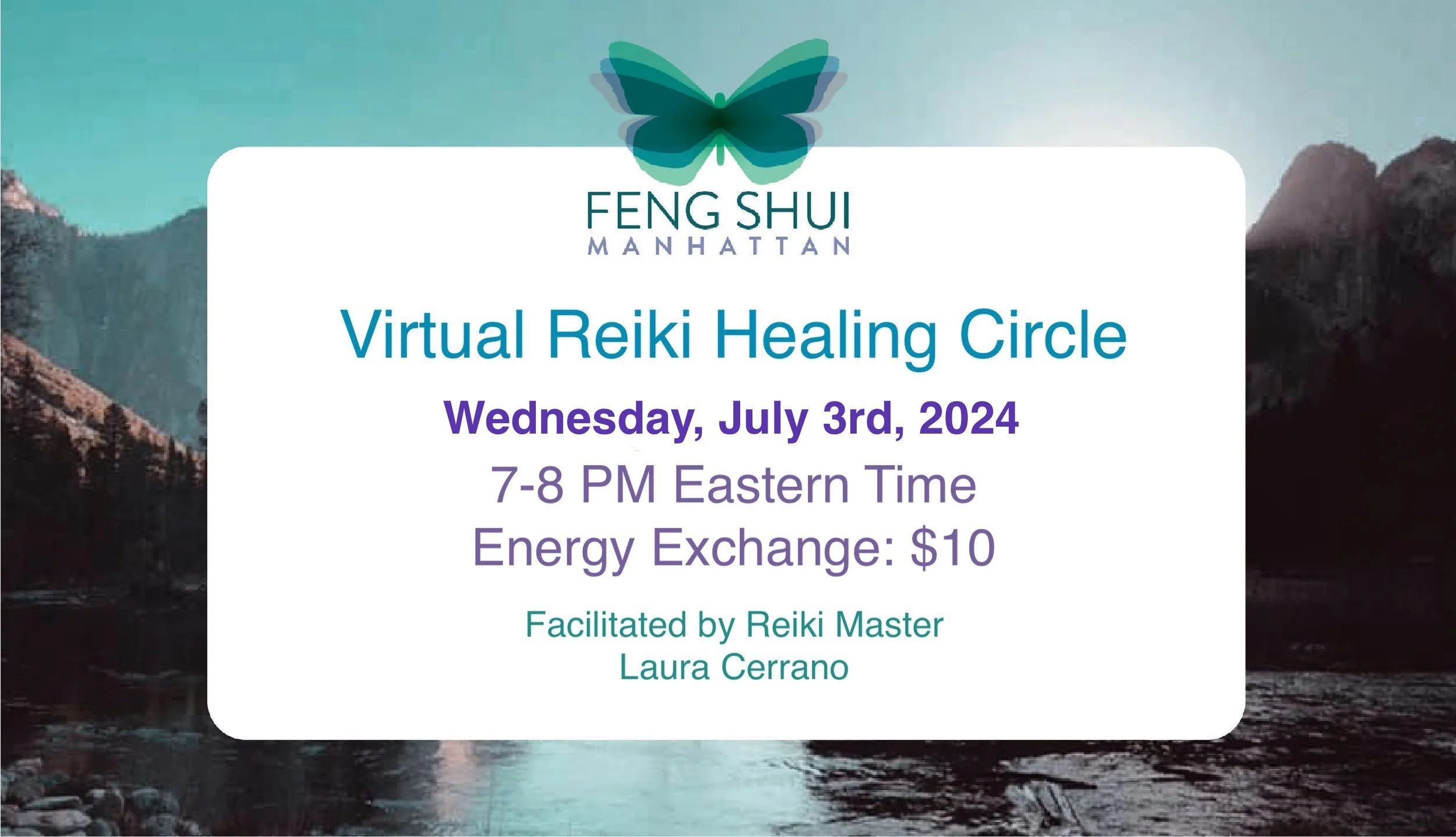 Virtual Reiki Healing Circle ~ July 3rd, 2024 at 7:00 PM EST