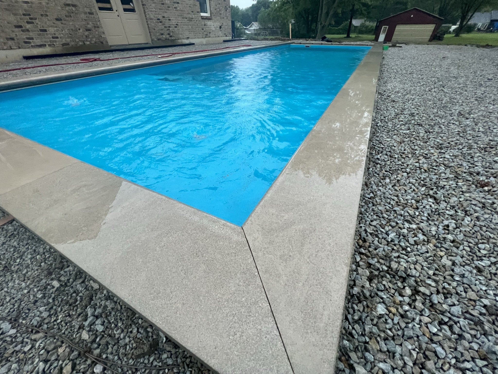 custom bullnose limestone pool coping