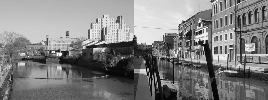 The Grand Gowanus, no.4 , series, 2008, giclée prints, 4-1/8 x 11 inches, stereo prints presented in custom paper portfolio